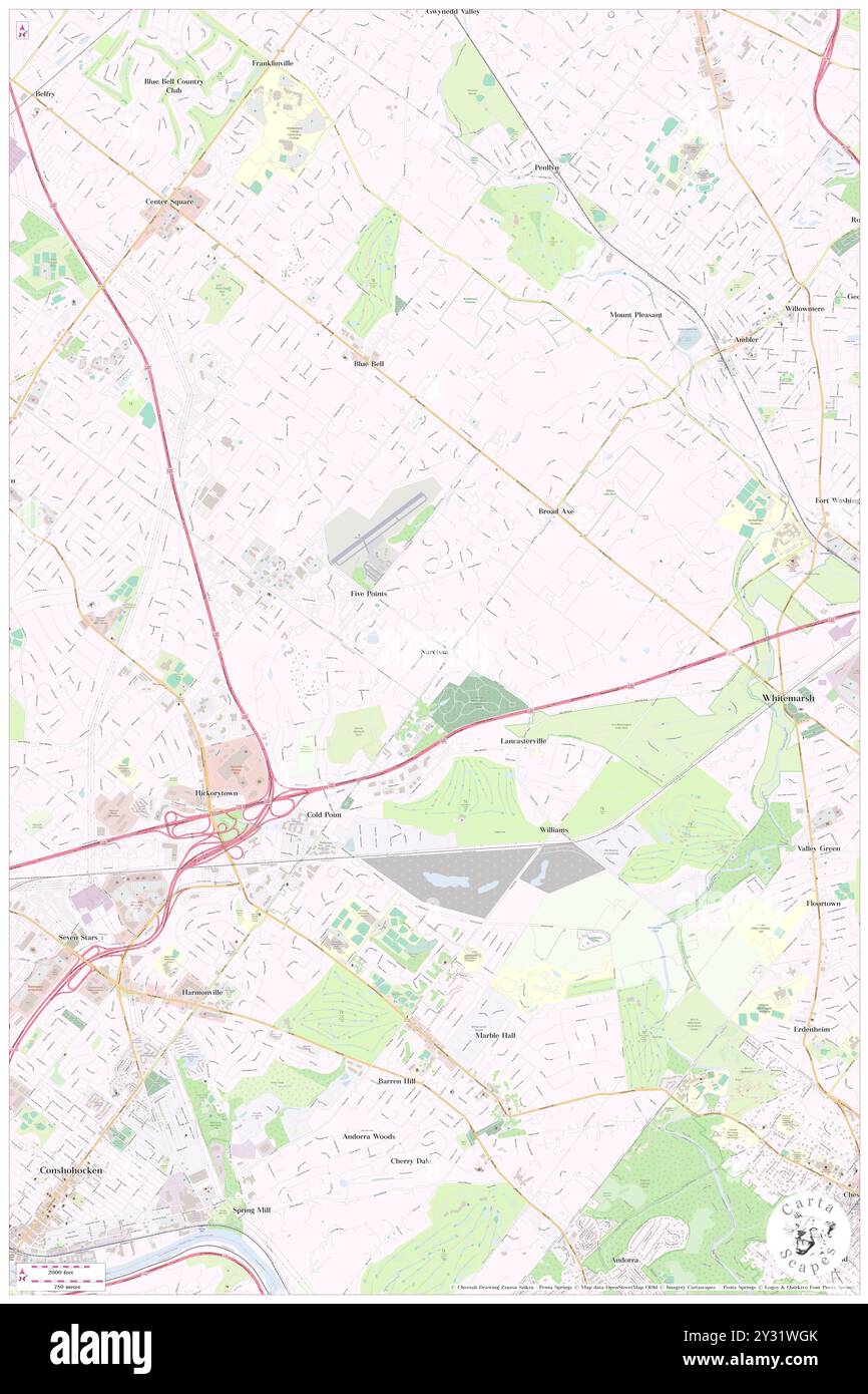 Narcissa, Montgomery County, USA, USA, Pennsylvania, n 40 7' 34'', S 75 15' 30'', Karte, Cartascapes Map, veröffentlicht 2024. Erkunden Sie Cartascapes, eine Karte, die die vielfältigen Landschaften, Kulturen und Ökosysteme der Erde enthüllt. Reisen Sie durch Zeit und Raum und entdecken Sie die Verflechtungen der Vergangenheit, Gegenwart und Zukunft unseres Planeten. Stockfoto