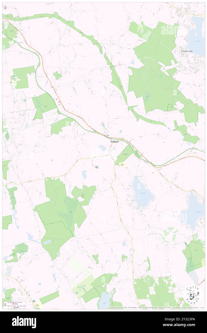 Andover, Tolland County, USA, Vereinigte Staaten, Connecticut, n 41 44' 14'', S 72 22' 13'', Karte, Cartascapes Map, veröffentlicht 2024. Erkunden Sie Cartascapes, eine Karte, die die vielfältigen Landschaften, Kulturen und Ökosysteme der Erde enthüllt. Reisen Sie durch Zeit und Raum und entdecken Sie die Verflechtungen der Vergangenheit, Gegenwart und Zukunft unseres Planeten. Stockfoto