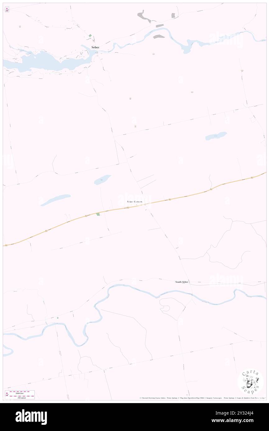 Sebec Corners, Piscataquis County, USA, Vereinigte Staaten, Maine, n 45 13' 47'', S 69 6' 6' 6''', Karte, Cartascapes Map, veröffentlicht 2024. Erkunden Sie Cartascapes, eine Karte, die die vielfältigen Landschaften, Kulturen und Ökosysteme der Erde enthüllt. Reisen Sie durch Zeit und Raum und entdecken Sie die Verflechtungen der Vergangenheit, Gegenwart und Zukunft unseres Planeten. Stockfoto