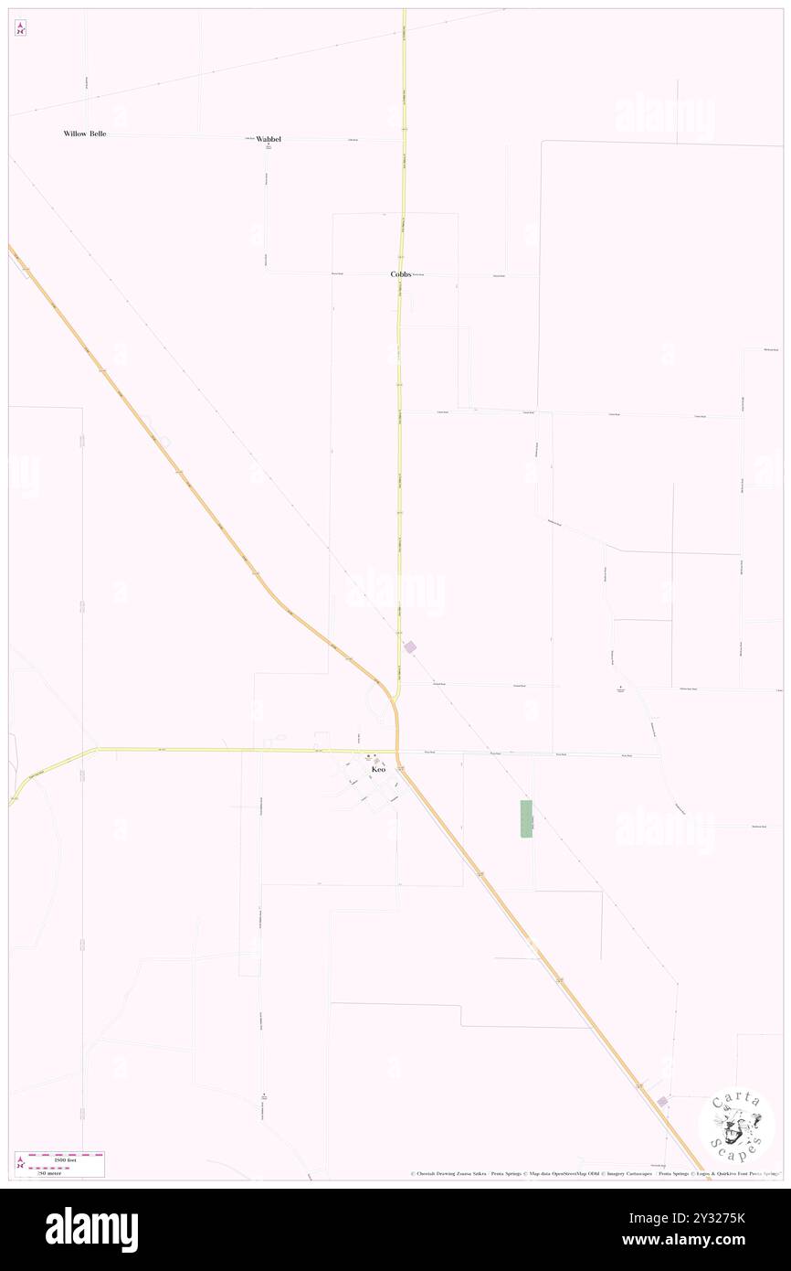 Keo, Lonoke County, USA, USA, Arkansas, n 34 36' 10'', S 92 0' 32'', Karte, Cartascapes Map, veröffentlicht 2024. Erkunden Sie Cartascapes, eine Karte, die die vielfältigen Landschaften, Kulturen und Ökosysteme der Erde enthüllt. Reisen Sie durch Zeit und Raum und entdecken Sie die Verflechtungen der Vergangenheit, Gegenwart und Zukunft unseres Planeten. Stockfoto