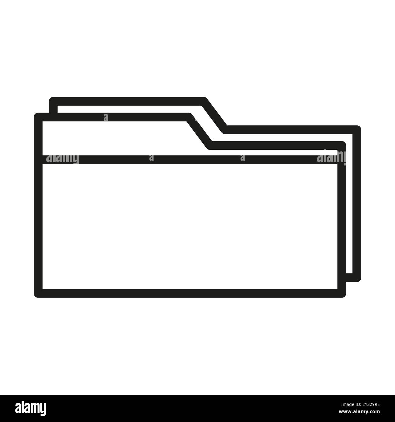 Ordnersymbol. Symbol für die Dateiverwaltung. Abbildung zur Dokumentaufbewahrung. Minimalistisches Vektordesign. Stock Vektor