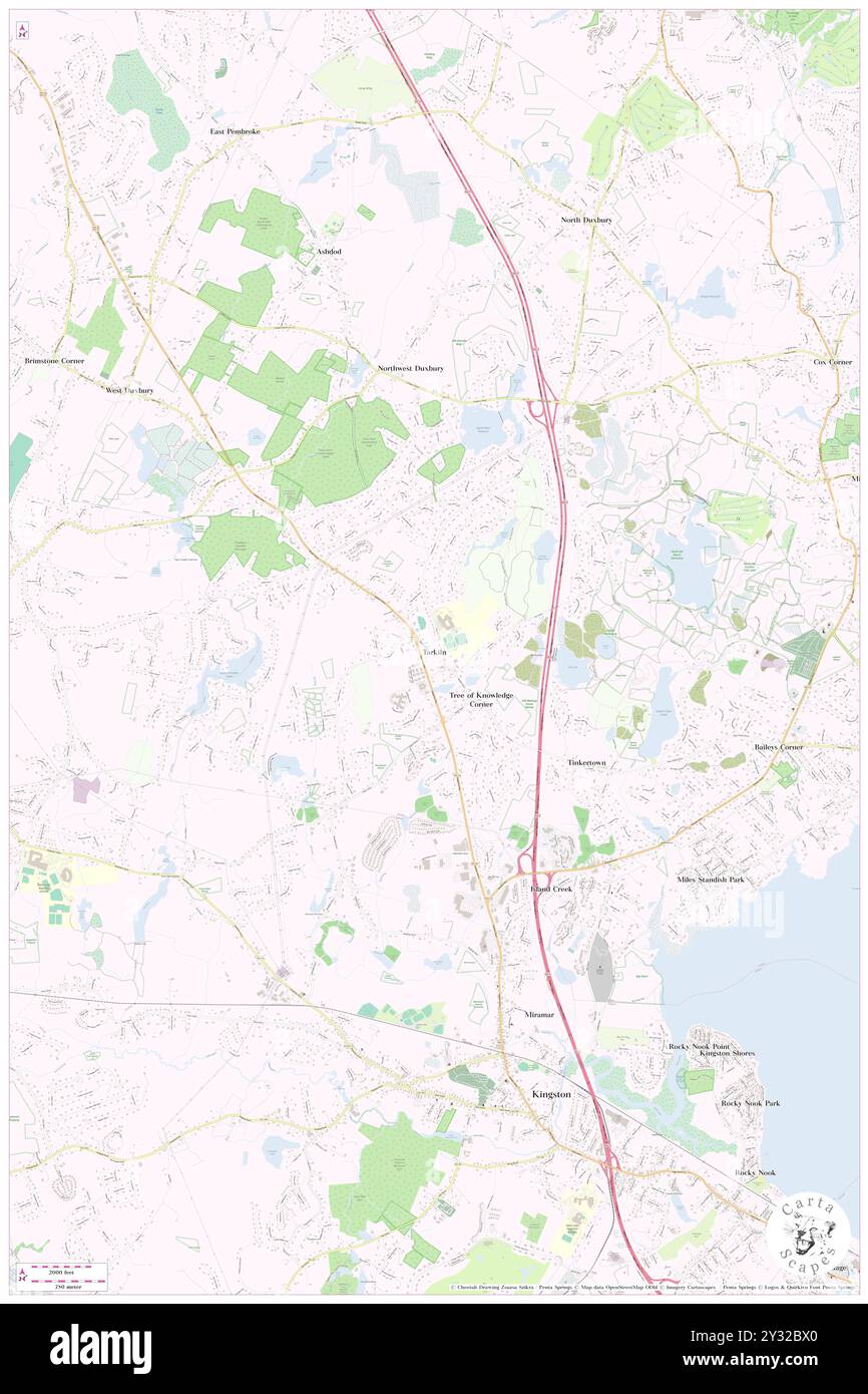 Tarkiln, Plymouth County, USA, USA, Massachusetts, n 42 2' 0'', S 70 44' 18'', Karte, Cartascapes Map, veröffentlicht 2024. Erkunden Sie Cartascapes, eine Karte, die die vielfältigen Landschaften, Kulturen und Ökosysteme der Erde enthüllt. Reisen Sie durch Zeit und Raum und entdecken Sie die Verflechtungen der Vergangenheit, Gegenwart und Zukunft unseres Planeten. Stockfoto