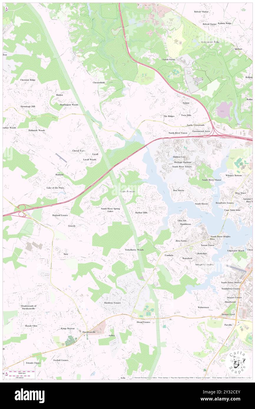 Eagles Passages, Anne Arundel County, USA, USA, Maryland, n 38 58' 1'', S 76 36' 43'', Karte, Cartascapes Map, veröffentlicht 2024. Erkunden Sie Cartascapes, eine Karte, die die vielfältigen Landschaften, Kulturen und Ökosysteme der Erde enthüllt. Reisen Sie durch Zeit und Raum und entdecken Sie die Verflechtungen der Vergangenheit, Gegenwart und Zukunft unseres Planeten. Stockfoto