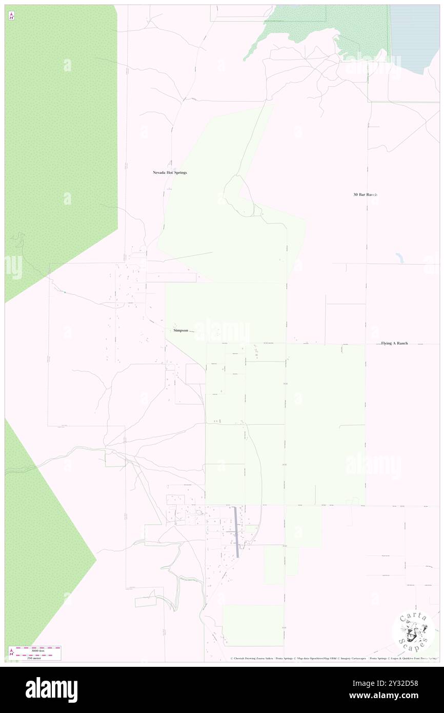 Simpson, Lyon County, USA, USA, Nevada, n 38 52' 9'', S 119 23' 57'', Karte, Cartascapes Map, veröffentlicht 2024. Erkunden Sie Cartascapes, eine Karte, die die vielfältigen Landschaften, Kulturen und Ökosysteme der Erde enthüllt. Reisen Sie durch Zeit und Raum und entdecken Sie die Verflechtungen der Vergangenheit, Gegenwart und Zukunft unseres Planeten. Stockfoto