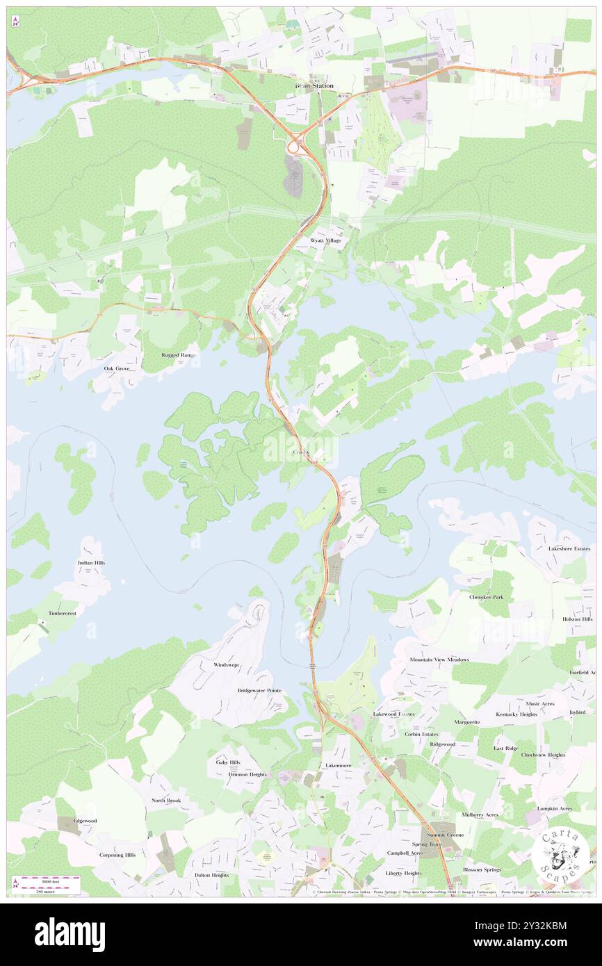 Crosby, Grainger County, USA, USA, Tennessee, n 36 17' 35'', S 83 17' 10'', Karte, Cartascapes Map, veröffentlicht 2024. Erkunden Sie Cartascapes, eine Karte, die die vielfältigen Landschaften, Kulturen und Ökosysteme der Erde enthüllt. Reisen Sie durch Zeit und Raum und entdecken Sie die Verflechtungen der Vergangenheit, Gegenwart und Zukunft unseres Planeten. Stockfoto