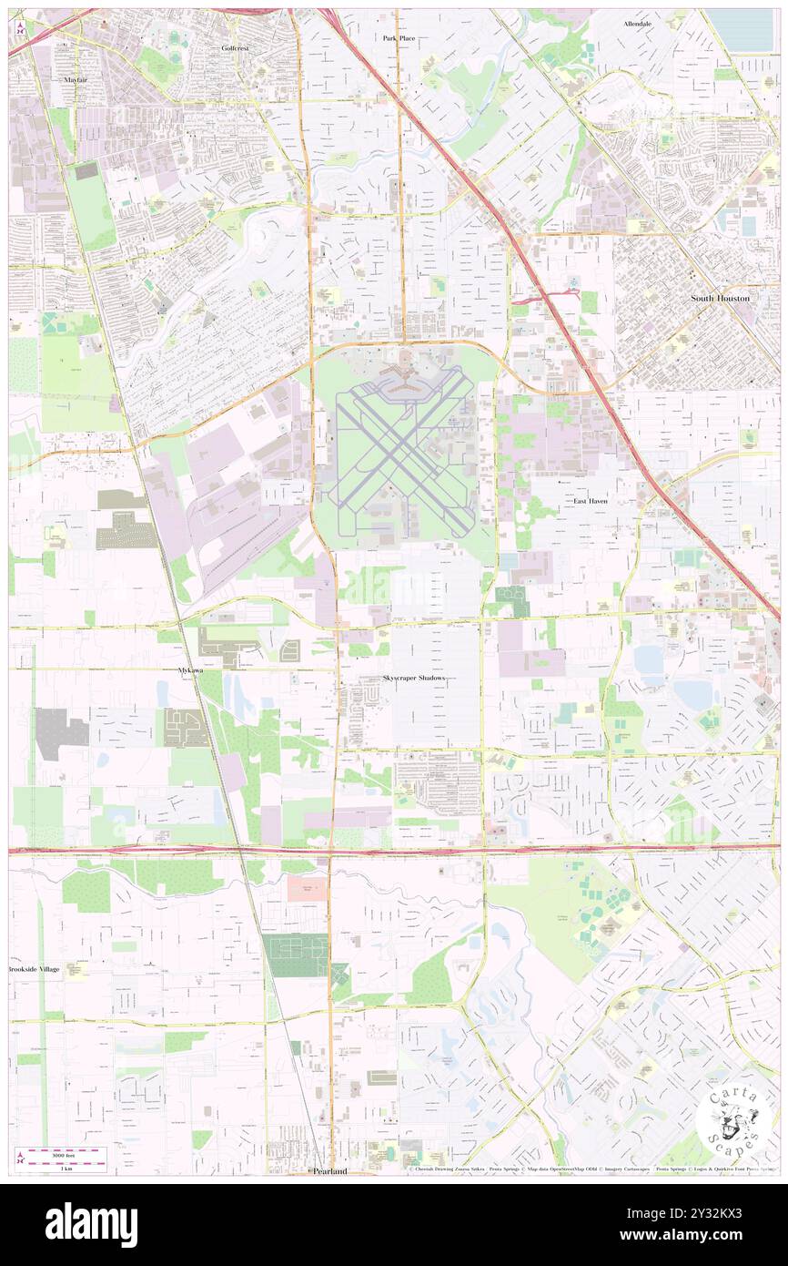 Greater Hobby Area, Harris County, USA, USA, Texas, n 29 37' 46'', S 95 16' 40'', Karte, Cartascapes Map, veröffentlicht 2024. Erkunden Sie Cartascapes, eine Karte, die die vielfältigen Landschaften, Kulturen und Ökosysteme der Erde enthüllt. Reisen Sie durch Zeit und Raum und entdecken Sie die Verflechtungen der Vergangenheit, Gegenwart und Zukunft unseres Planeten. Stockfoto