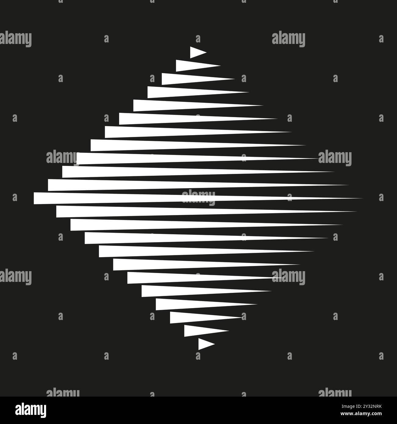 Geometrisches Dreiecksmuster. Dynamische abstrakte Form. Schwarzer Hintergrundvektor. Modernes Designelement. Stock Vektor