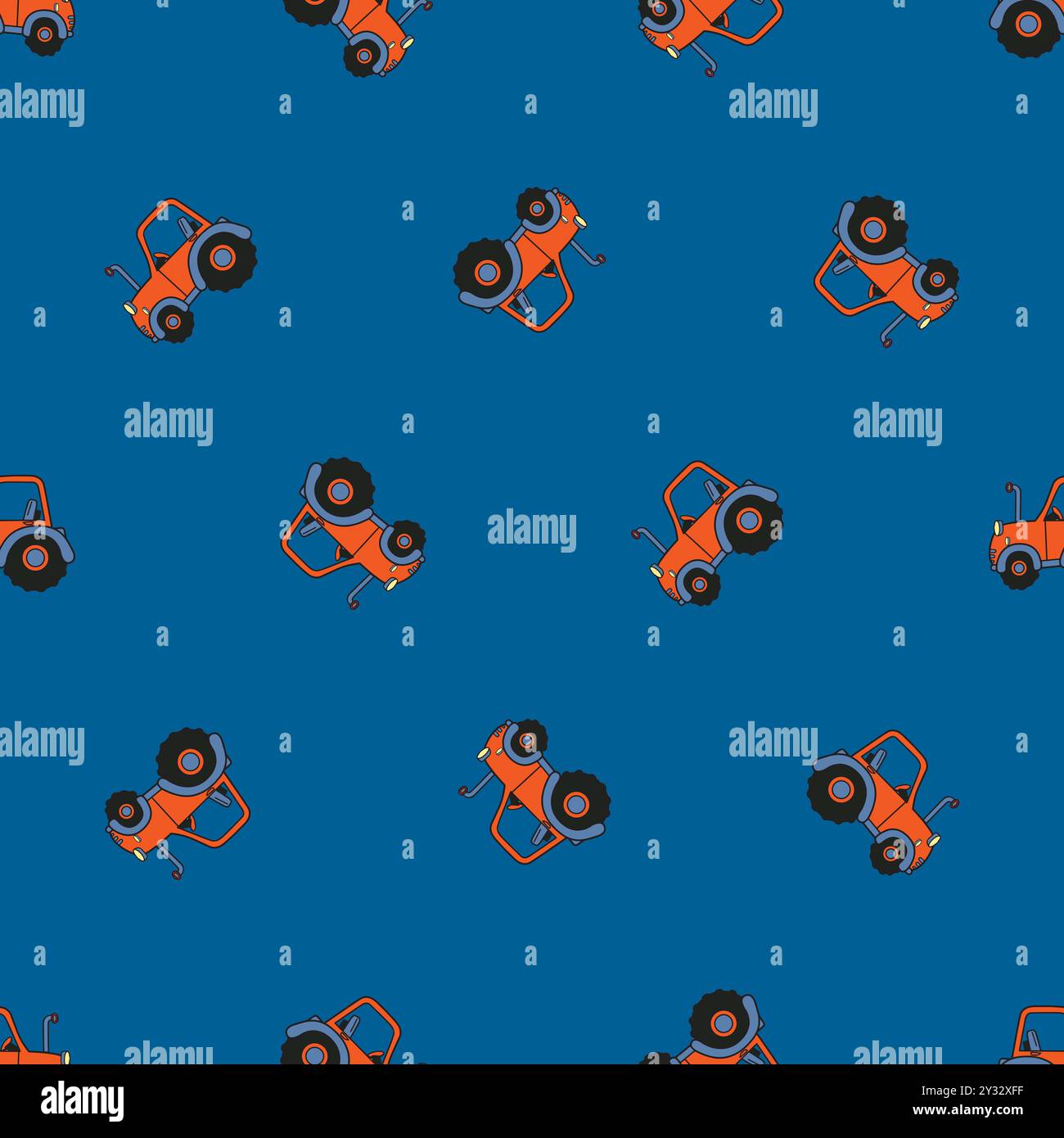 Spielzeug Traktor nahtlose Hintergrund für Kinder Spiele Stock Vektor