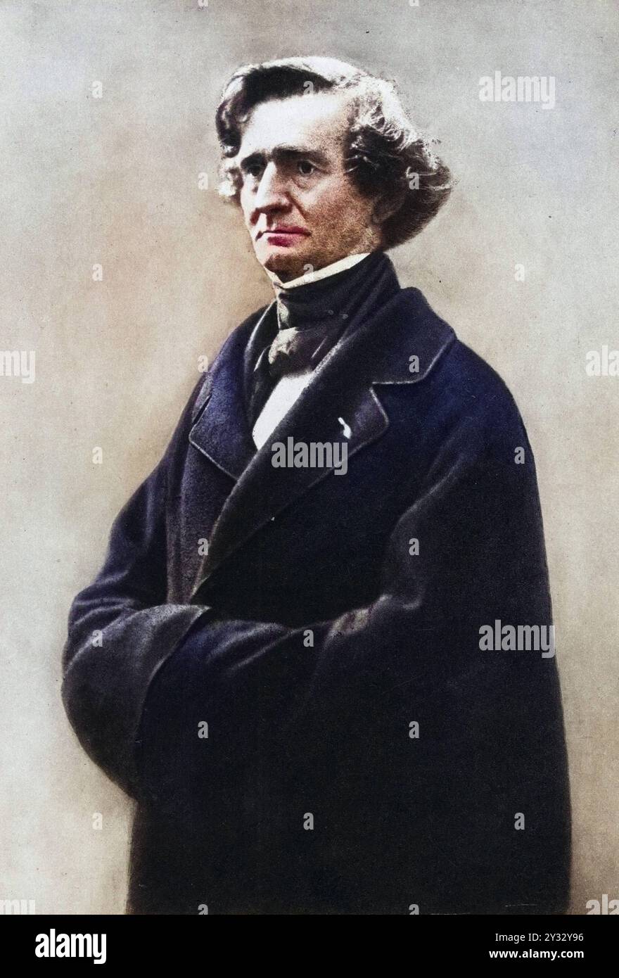 Louis Hector Berlioz 1803–1865, französischer Komponist der Romantik. Nach einer Fotografie von Nadar, Pseudonym von Gaspard-Felix Tournachon 1820-191 Stockfoto