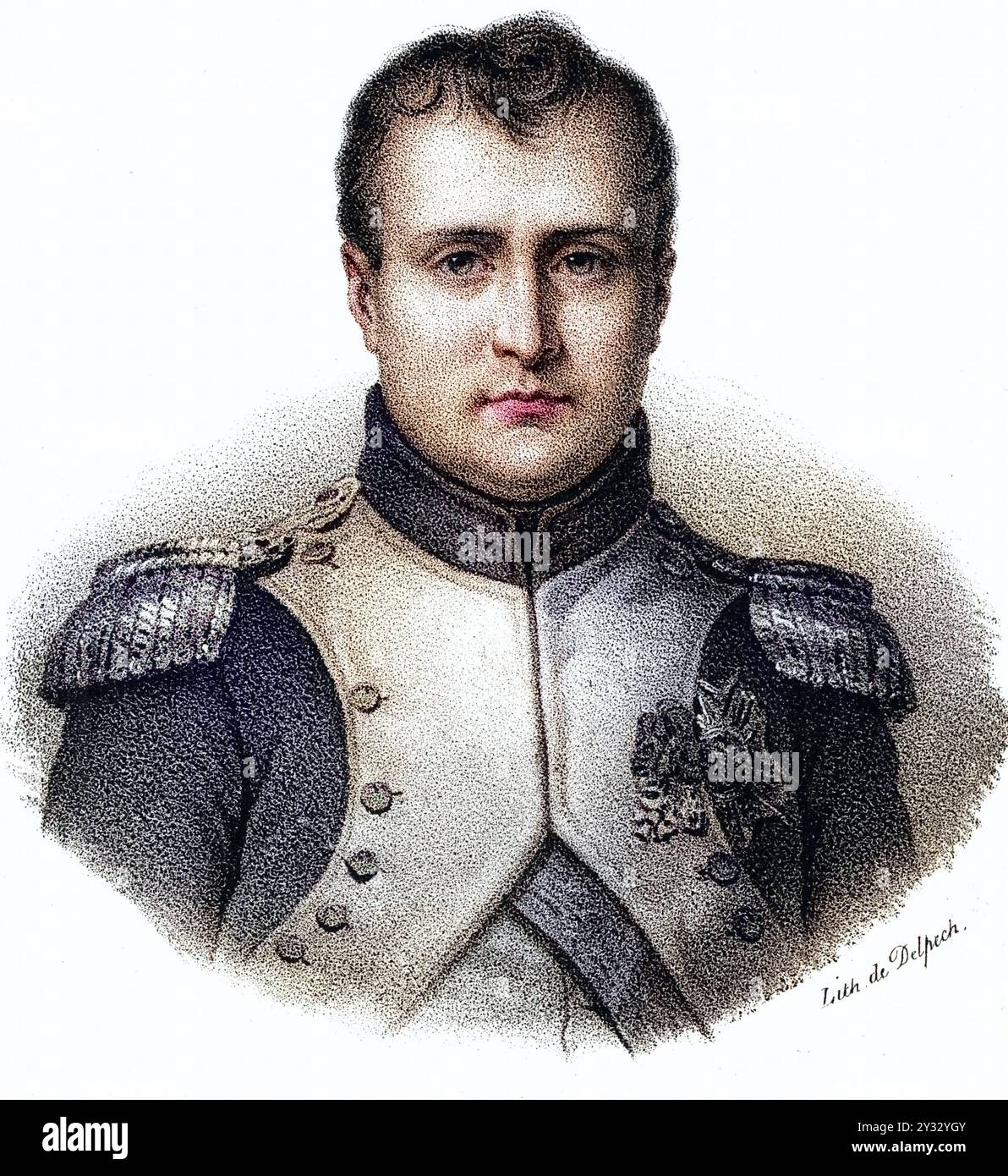 Napoleon I. Bonaparte 1769-1821. Kaiser von Frankreich ab 1804. Französische Lithographie, ca. 1830., Historisch, digital restaurierte Reproduktion vo Stockfoto