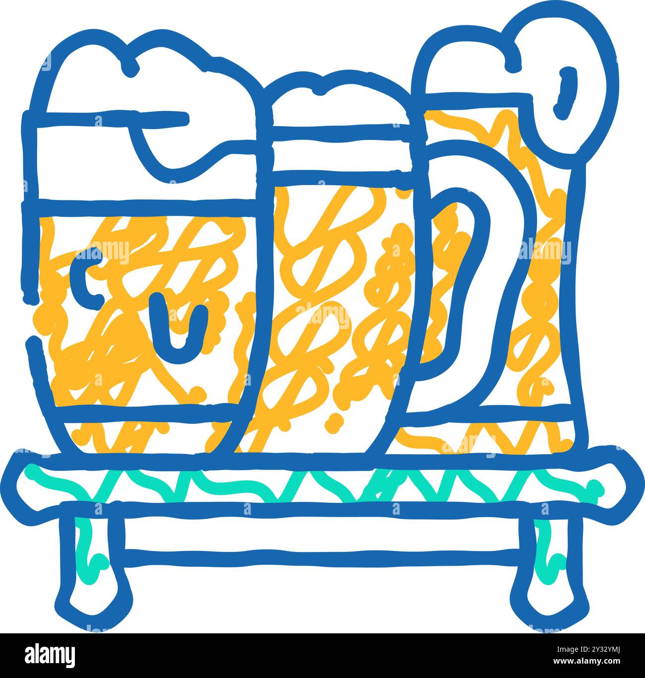 oktober fest Bier Festival Veranstaltung Icon Doodle Illustration Stock Vektor