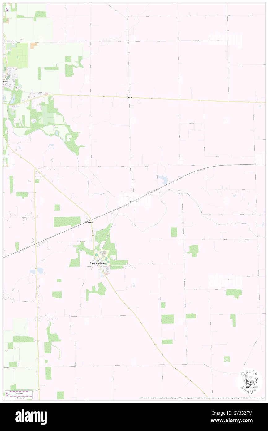 Dawson, Shelby County, USA, USA, Ohio, n 40 15' 38''', S 84 19' 10'', Karte, Cartascapes Map, veröffentlicht 2024. Erkunden Sie Cartascapes, eine Karte, die die vielfältigen Landschaften, Kulturen und Ökosysteme der Erde enthüllt. Reisen Sie durch Zeit und Raum und entdecken Sie die Verflechtungen der Vergangenheit, Gegenwart und Zukunft unseres Planeten. Stockfoto