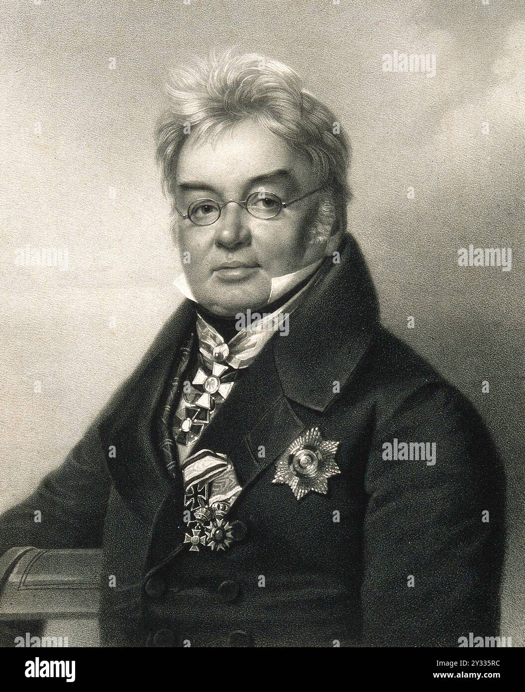 Johann Nepomuk Rust, von 1836 Ritter von Rust (5. April 1775 bis 9. Oktober 1840) war ein österreichischer Arzt und Chirurg, historisch restaurierte Reproduktion eines Originals aus dieser Zeit Stockfoto