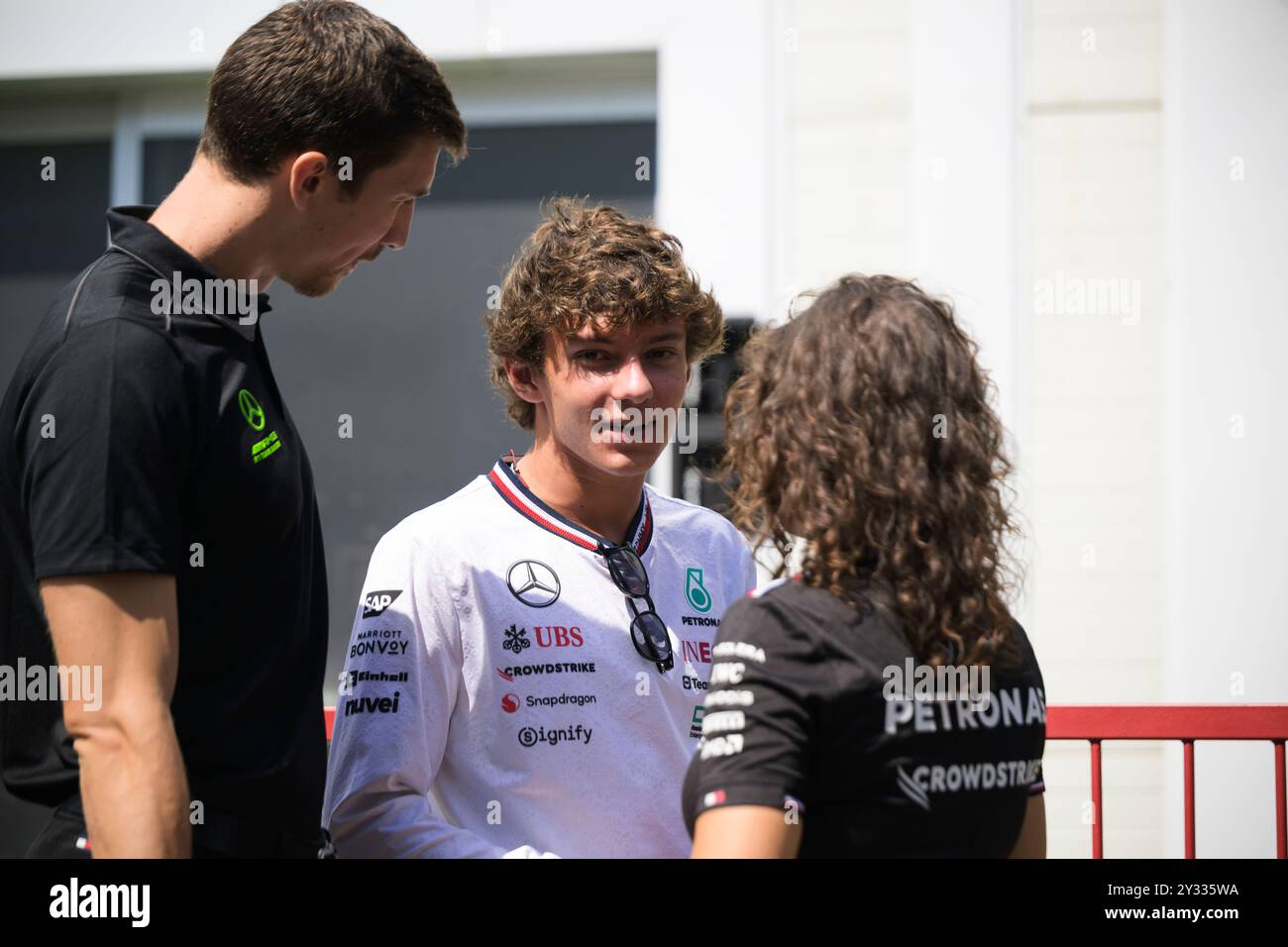 Baku, Aserbaidschan. September 2024. Andrea kimi Antonelli vom Mercedes-AMG Petronas F1 Team während des Media Day. Ahmad Al Shehab/Alamy Live News. Stockfoto