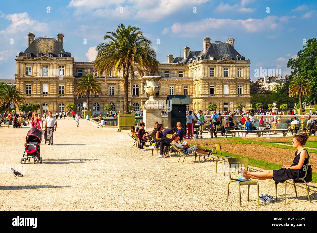 Luxemburg Palast in den Luxembourg Gärten Home des Französischen Senats - Paris, Frankreich Stockfoto