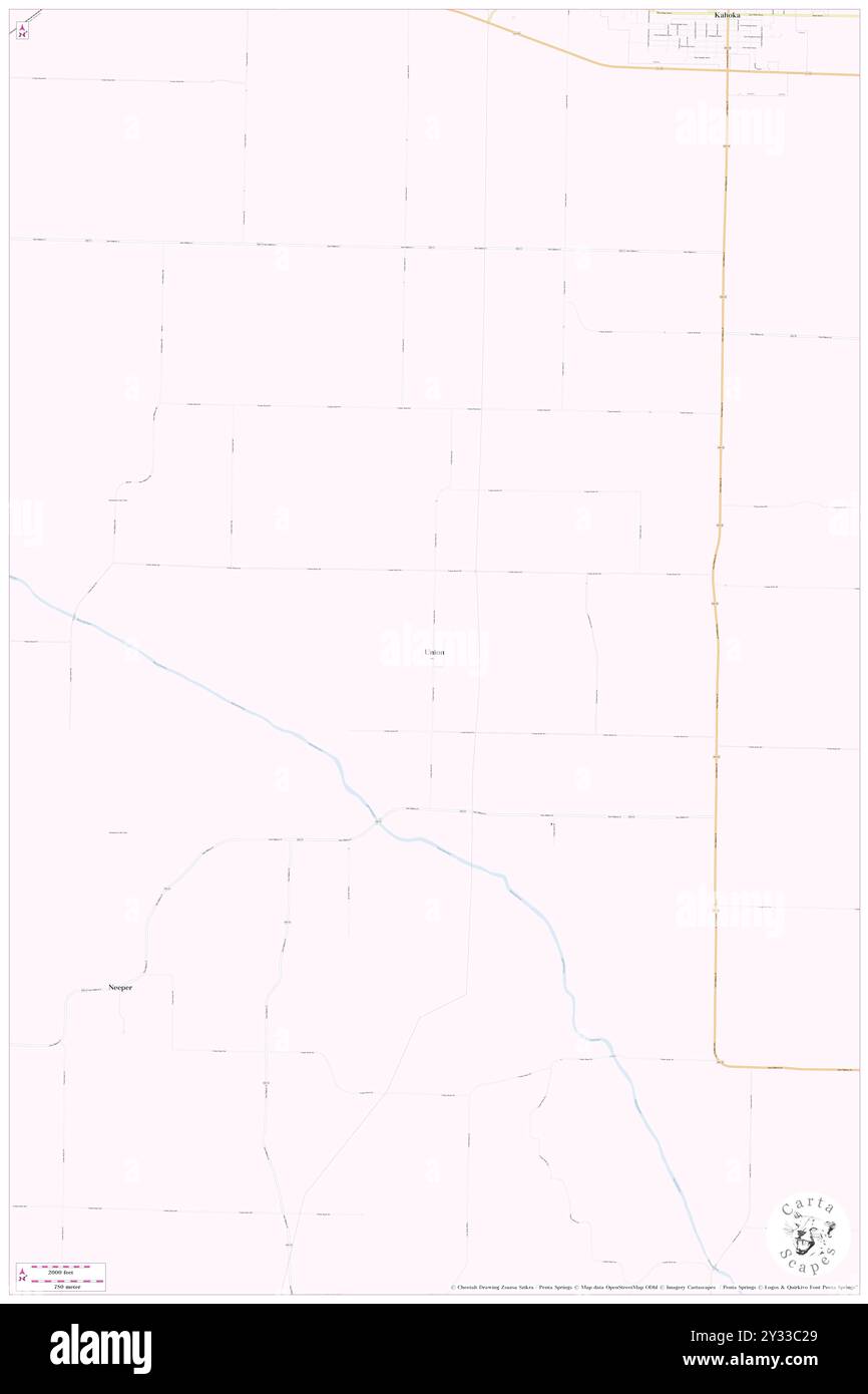 Union, Clark County, USA, USA, Missouri, n 40 21' 46''', S 91 45' 15'', Karte, Cartascapes Map, veröffentlicht 2024. Erkunden Sie Cartascapes, eine Karte, die die vielfältigen Landschaften, Kulturen und Ökosysteme der Erde enthüllt. Reisen Sie durch Zeit und Raum und entdecken Sie die Verflechtungen der Vergangenheit, Gegenwart und Zukunft unseres Planeten. Stockfoto