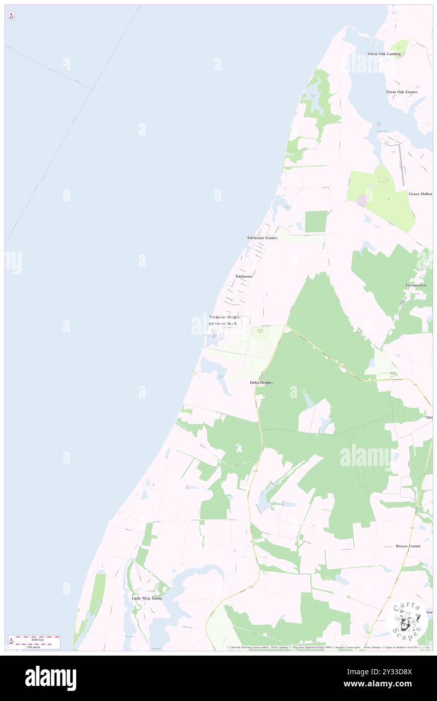 Tolchester Beach, Kent County, USA, USA, Maryland, n 39 12' 52'', S 76 14' 30'', Karte, Cartascapes Map, veröffentlicht 2024. Erkunden Sie Cartascapes, eine Karte, die die vielfältigen Landschaften, Kulturen und Ökosysteme der Erde enthüllt. Reisen Sie durch Zeit und Raum und entdecken Sie die Verflechtungen der Vergangenheit, Gegenwart und Zukunft unseres Planeten. Stockfoto