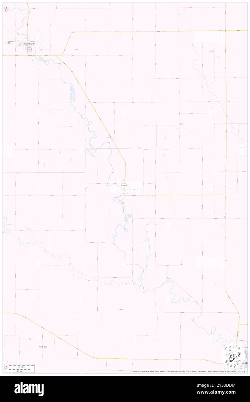 Belgrad, Nance County, USA, Nebraska, n 41 28' 23'', S 98 4' 6'', Karte, Cartascapes Map, veröffentlicht 2024. Erkunden Sie Cartascapes, eine Karte, die die vielfältigen Landschaften, Kulturen und Ökosysteme der Erde enthüllt. Reisen Sie durch Zeit und Raum und entdecken Sie die Verflechtungen der Vergangenheit, Gegenwart und Zukunft unseres Planeten. Stockfoto