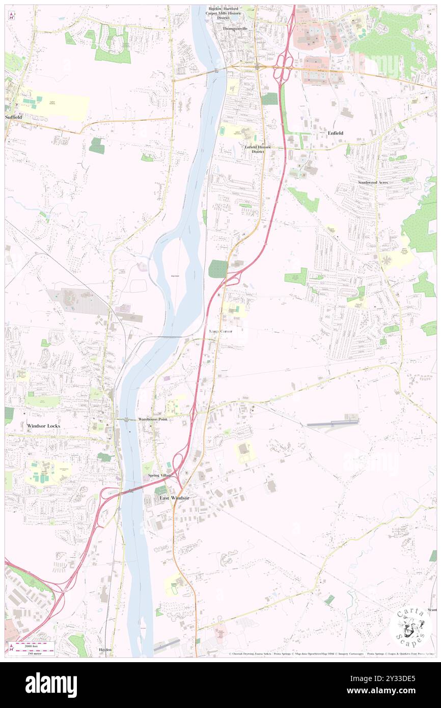 Kings Corner, Hartford County, USA, Vereinigte Staaten, Connecticut, n 41 56' 40''', S 72 36' 8'', Karte, Cartascapes Map, veröffentlicht 2024. Erkunden Sie Cartascapes, eine Karte, die die vielfältigen Landschaften, Kulturen und Ökosysteme der Erde enthüllt. Reisen Sie durch Zeit und Raum und entdecken Sie die Verflechtungen der Vergangenheit, Gegenwart und Zukunft unseres Planeten. Stockfoto