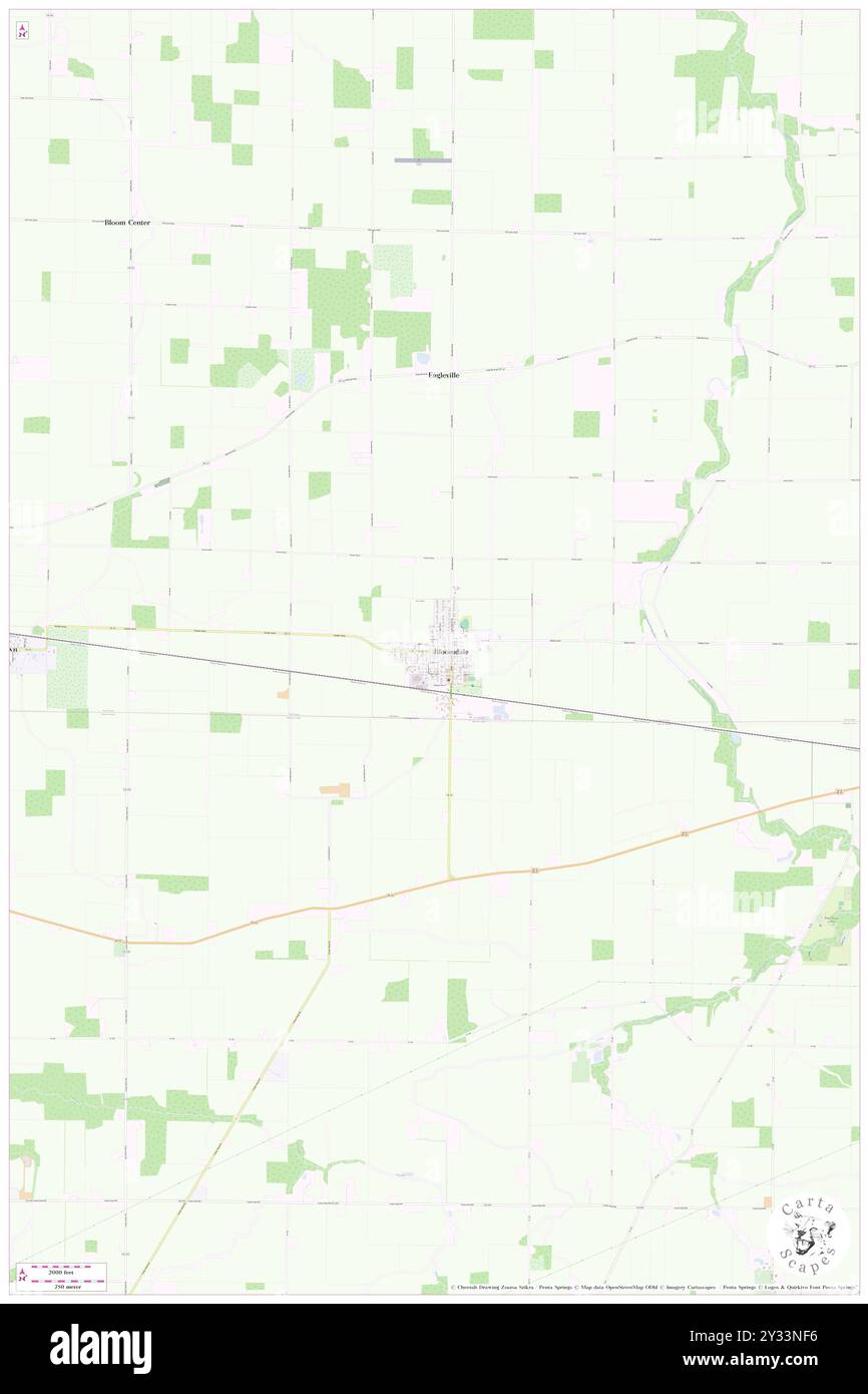 Bloomdale, Wood County, USA, USA, Ohio, n 41 10' 21'', S 83 33' 22'', Karte, Cartascapes Map, veröffentlicht 2024. Erkunden Sie Cartascapes, eine Karte, die die vielfältigen Landschaften, Kulturen und Ökosysteme der Erde enthüllt. Reisen Sie durch Zeit und Raum und entdecken Sie die Verflechtungen der Vergangenheit, Gegenwart und Zukunft unseres Planeten. Stockfoto