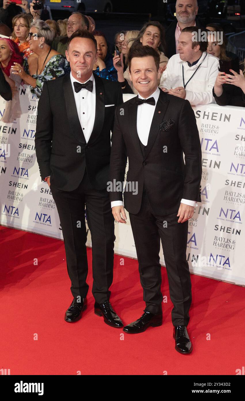 London, Vereinigtes Königreich, 11. September 2024. Anthony McPartlin und Declan Donnellynehmen am 11. September 2024 an den National Television Awards Red Carpet Arrivals in der O2 Arena Teil. Vereinigtes Königreich. Quelle: S.A.M./Alamy Live News Stockfoto