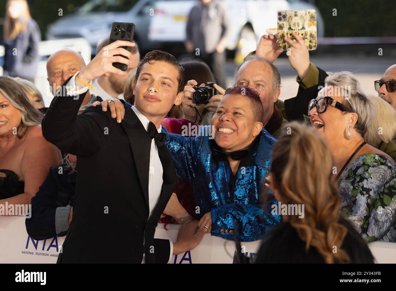 London, Vereinigtes Königreich, 11. September 2024. Bobby Brazier nimmt am 11. September 2024 an den National Television Awards Red Carpet Arrivals in der O2 Arena in London Teil. Vereinigtes Königreich. Quelle: S.A.M./Alamy Live News Stockfoto