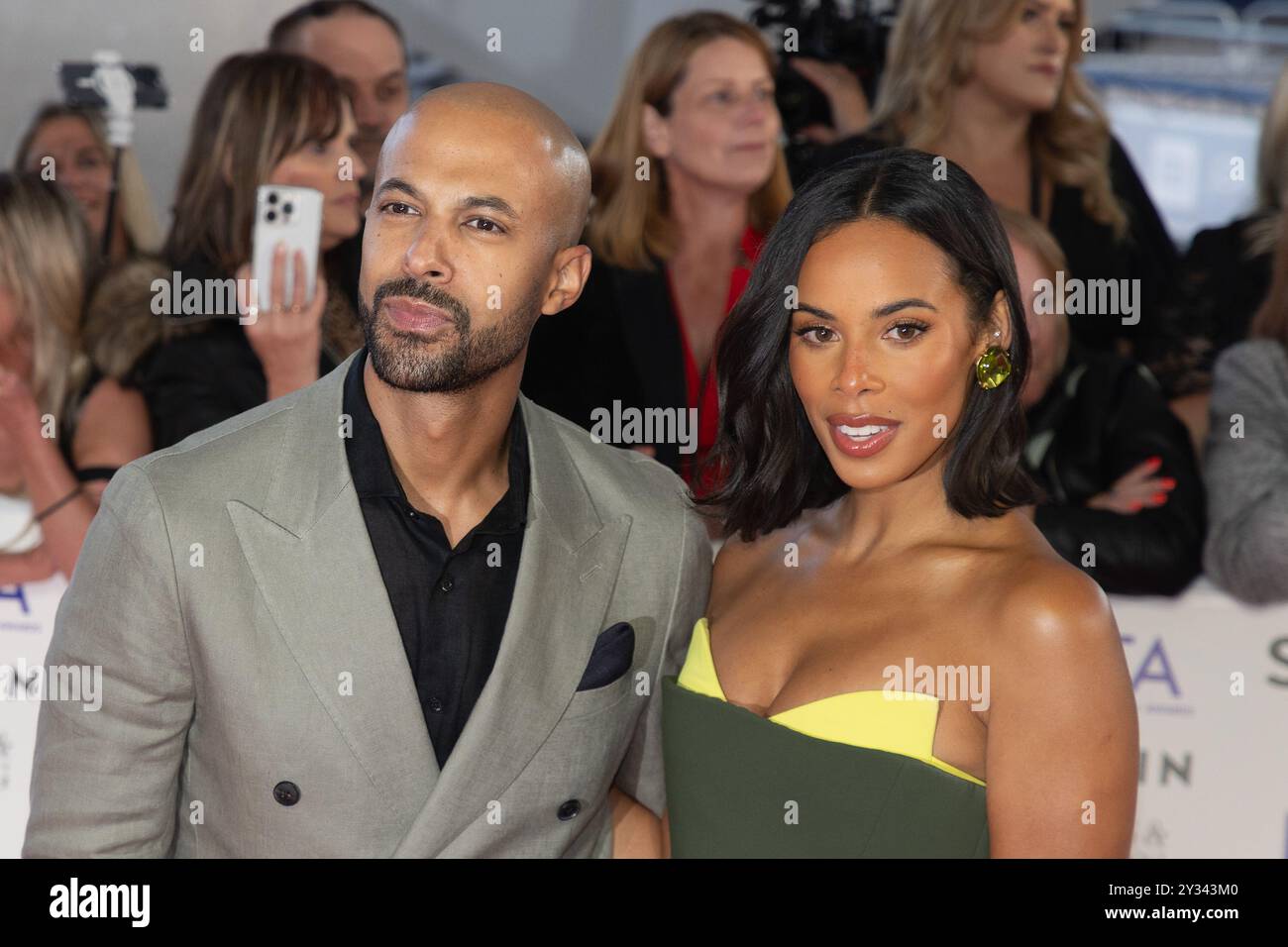 London, Vereinigtes Königreich, 11. September 2024. Marvin Humes und Rochelle Humes nehmen am 11. September 2024 an den National Television Awards Red Carpet Arrivals in der O2 Arena in London Teil. Vereinigtes Königreich. Quelle: S.A.M./Alamy Live News Stockfoto