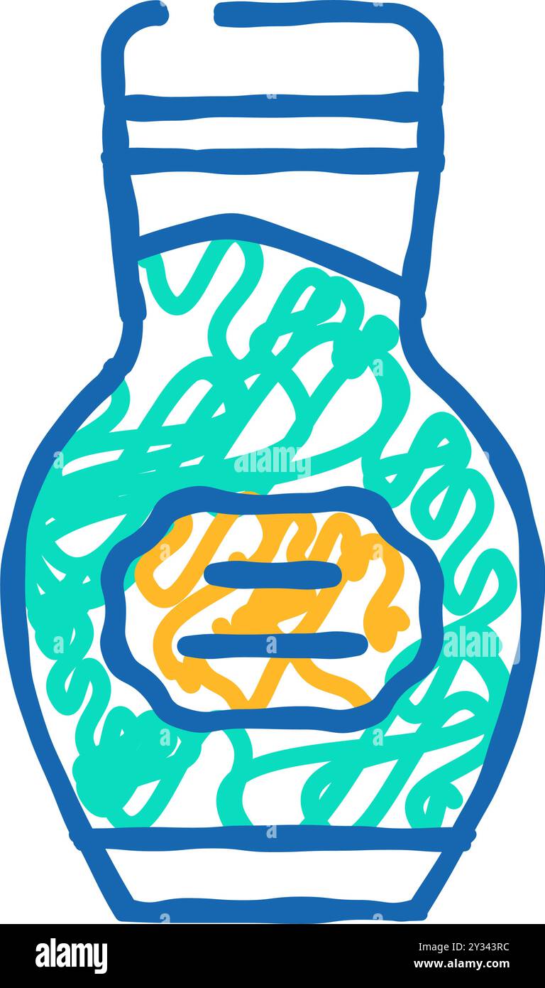 Verpackung Wasabi Icon Doodle Illustration Stock Vektor