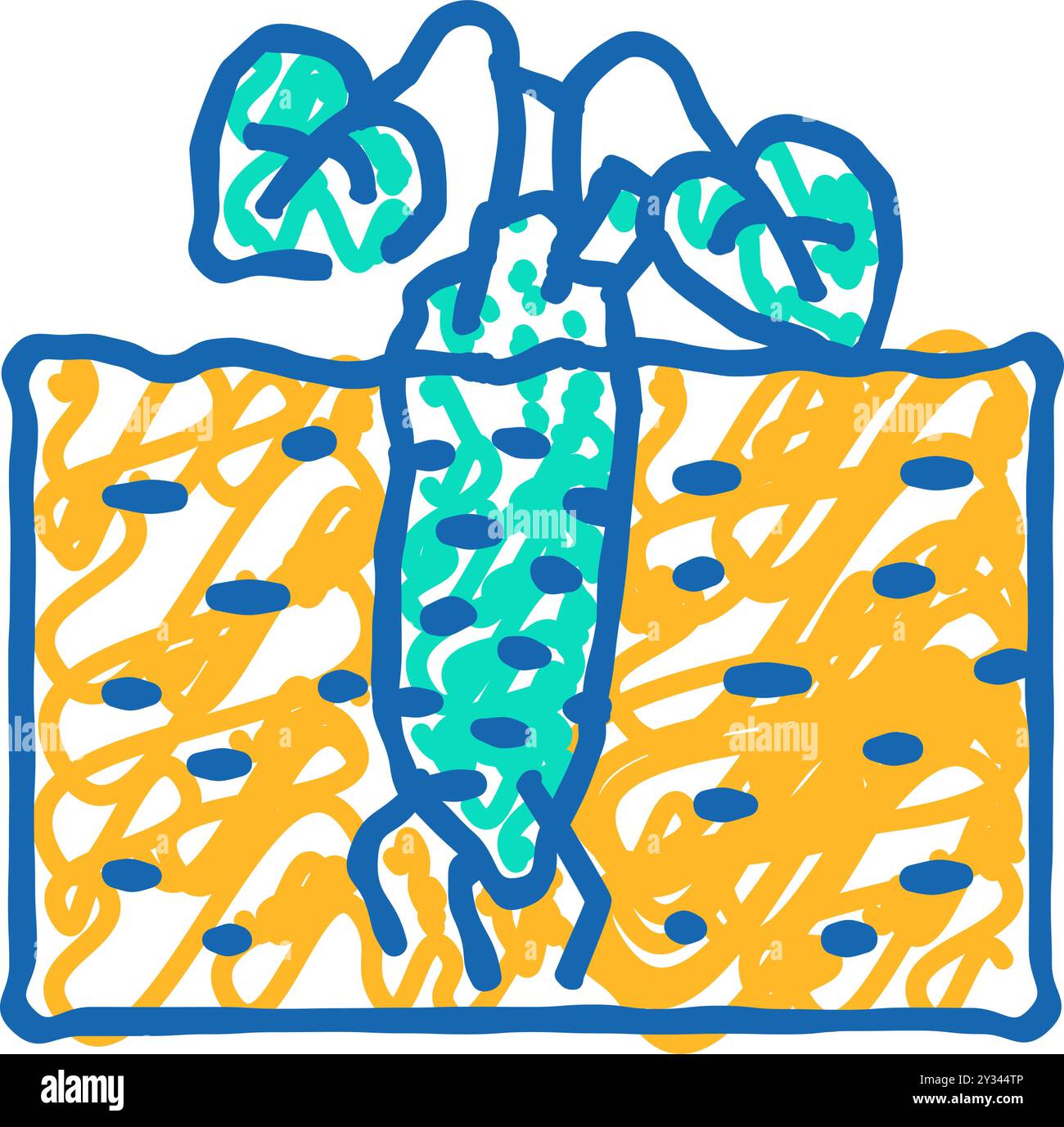 Wurzelpflanze Wasabi Icon Kritzelillustration Stock Vektor
