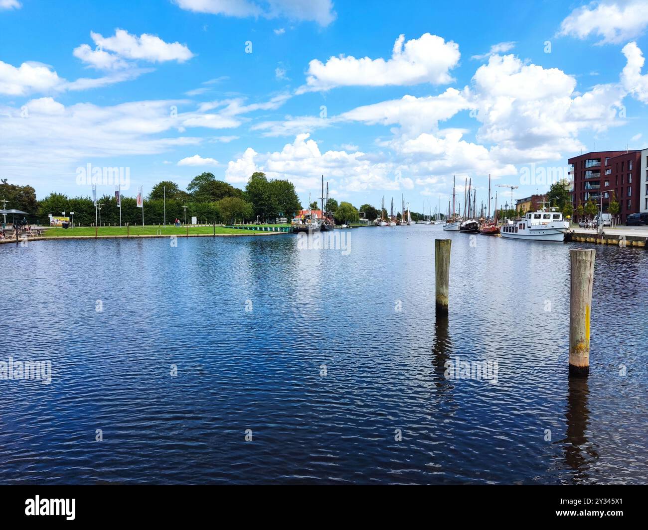 Historischer Museumshafen in Greifswald - Deutschland - 07, 23, 2024 Stockfoto