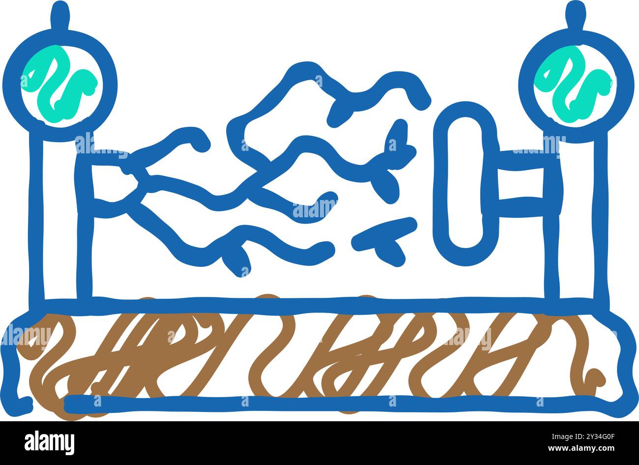 Illustration des Symbols für elektromagnetische Geräte Stock Vektor
