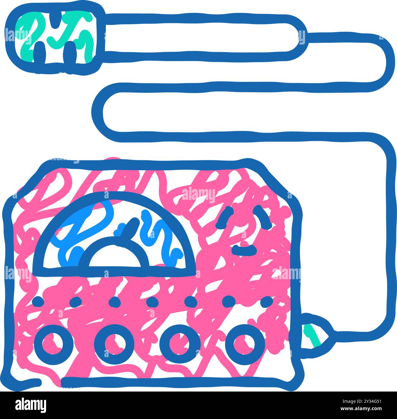 Illustration des Symbols des elektromagnetischen Wellenmessers Stock Vektor