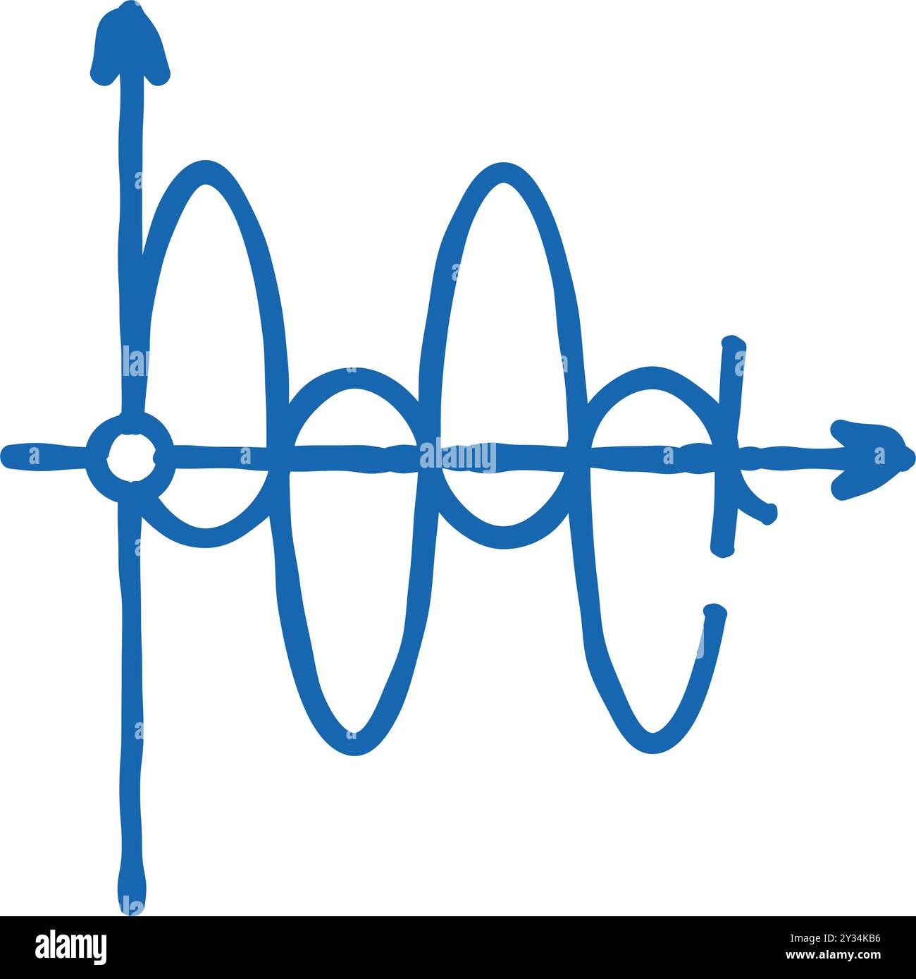 Diagramm der Illustration des Symbols elektromagnetischer Wellen Stock Vektor