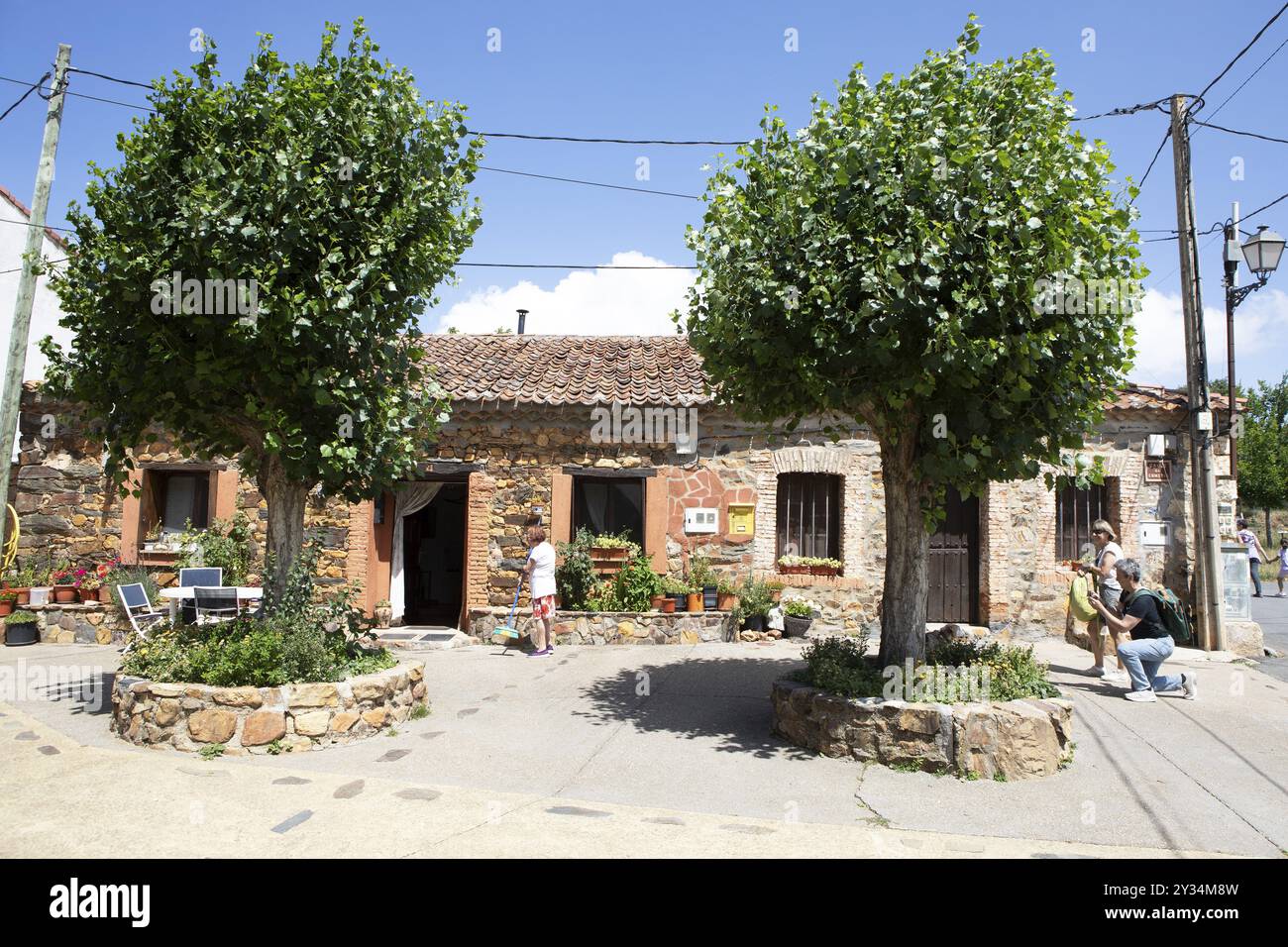 Dorf Alquite, Ruta del Color, Provinz Segovia, Kastilien und Leon, Spanien, Europa Stockfoto