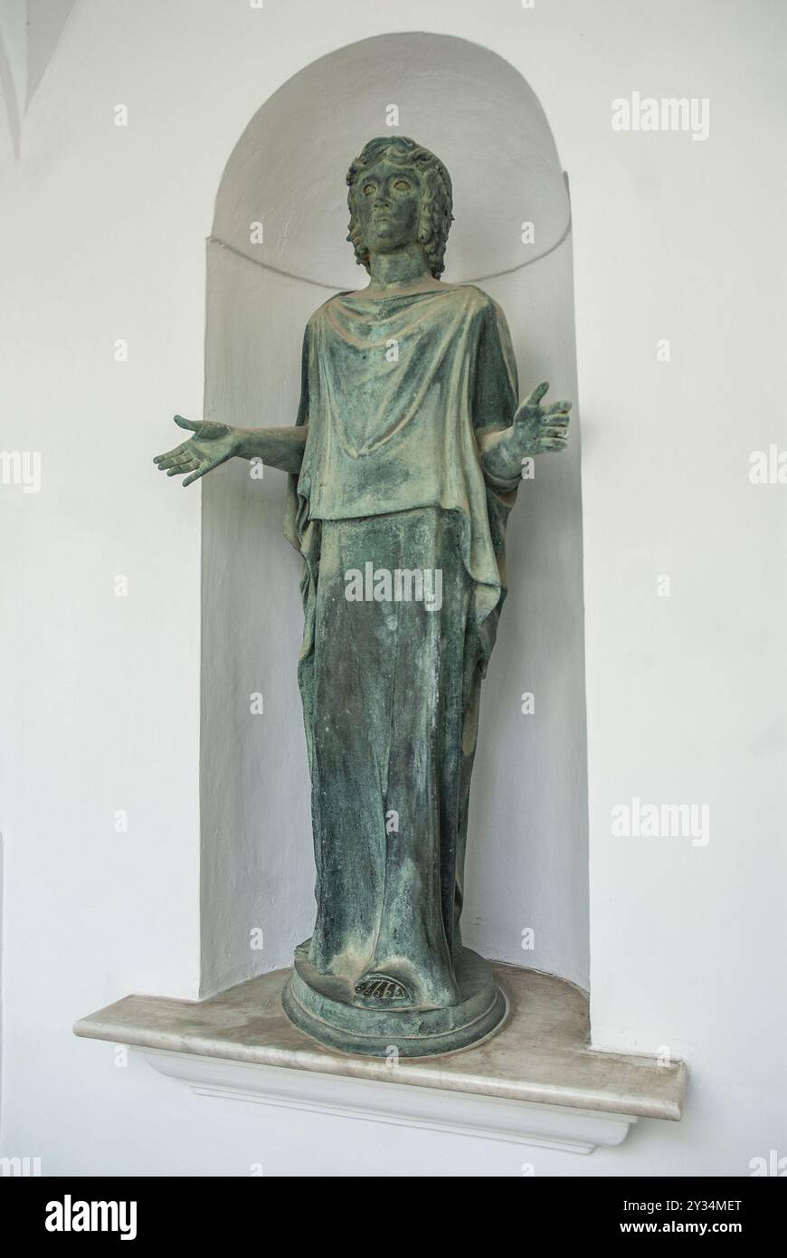 Statue in der Villa San Michele, das Lebenswerk des schwedischen Arztes und Autors Axel Munthe (1857â € 1949) auf Capri, Anacapri, Insel Capri, Campan Stockfoto Statue in der Villa San Michele, das Lebenswerk des schwedischen Arztes und Autors Axel Munthe (1857â € 1949) auf Capri, Anacapri, Insel Capri, Campan Stockfoto