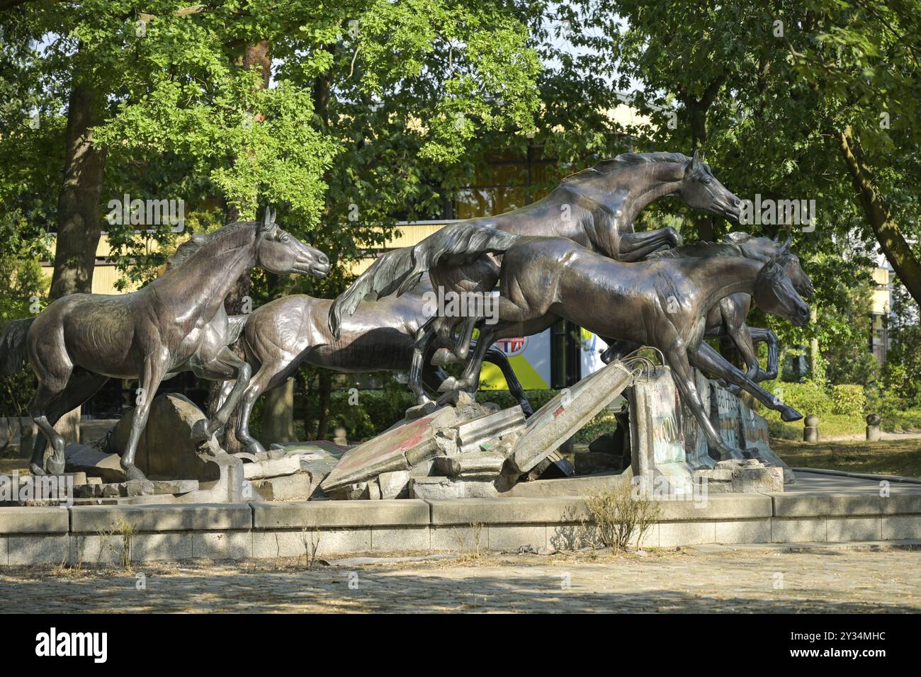 Denkmal 'der Wind der Freiheit', Clayallee, Dahlem, Steglitz-Zehlendorf, Berlin, Deutschland, Europa Stockfoto