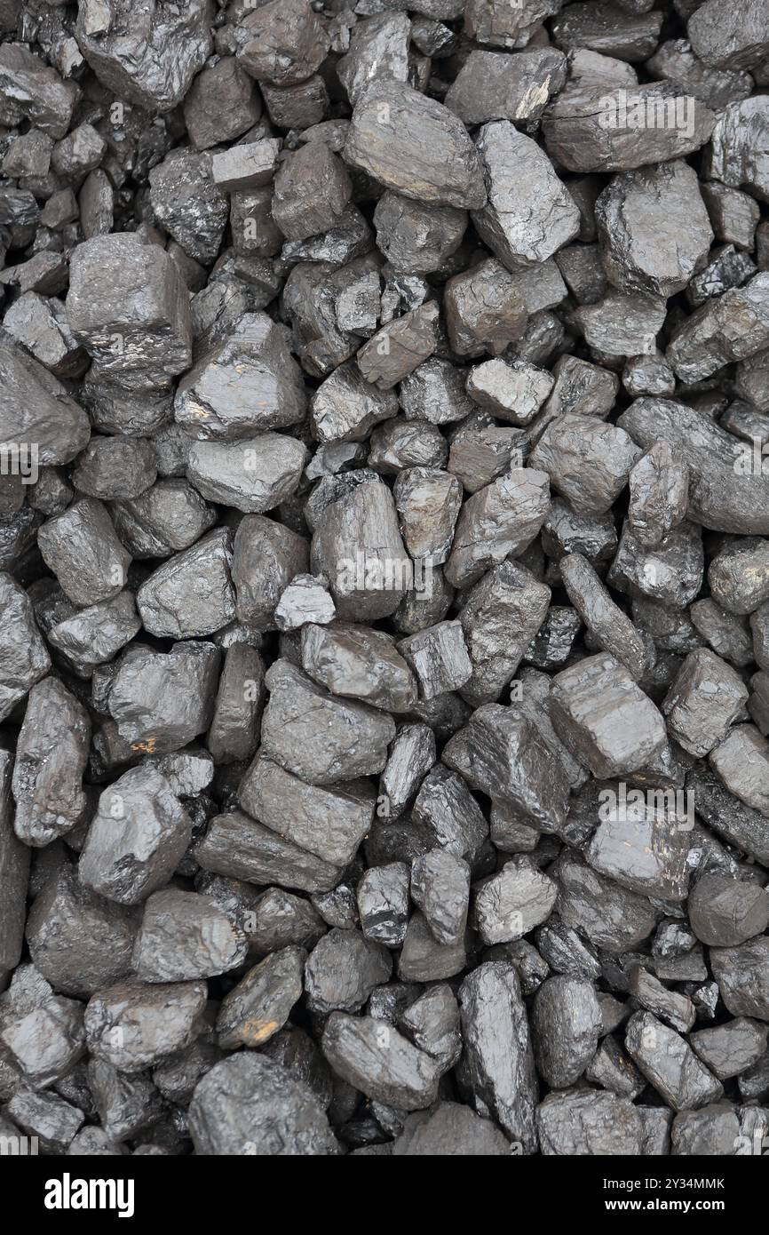 Haufen fossiler Kohlebrennstoffe Stockfoto