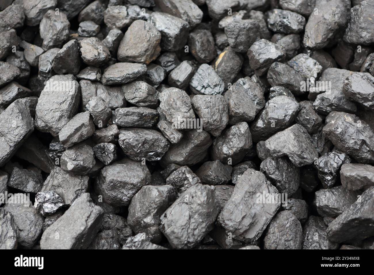 Haufen fossiler Kohlebrennstoffe Stockfoto