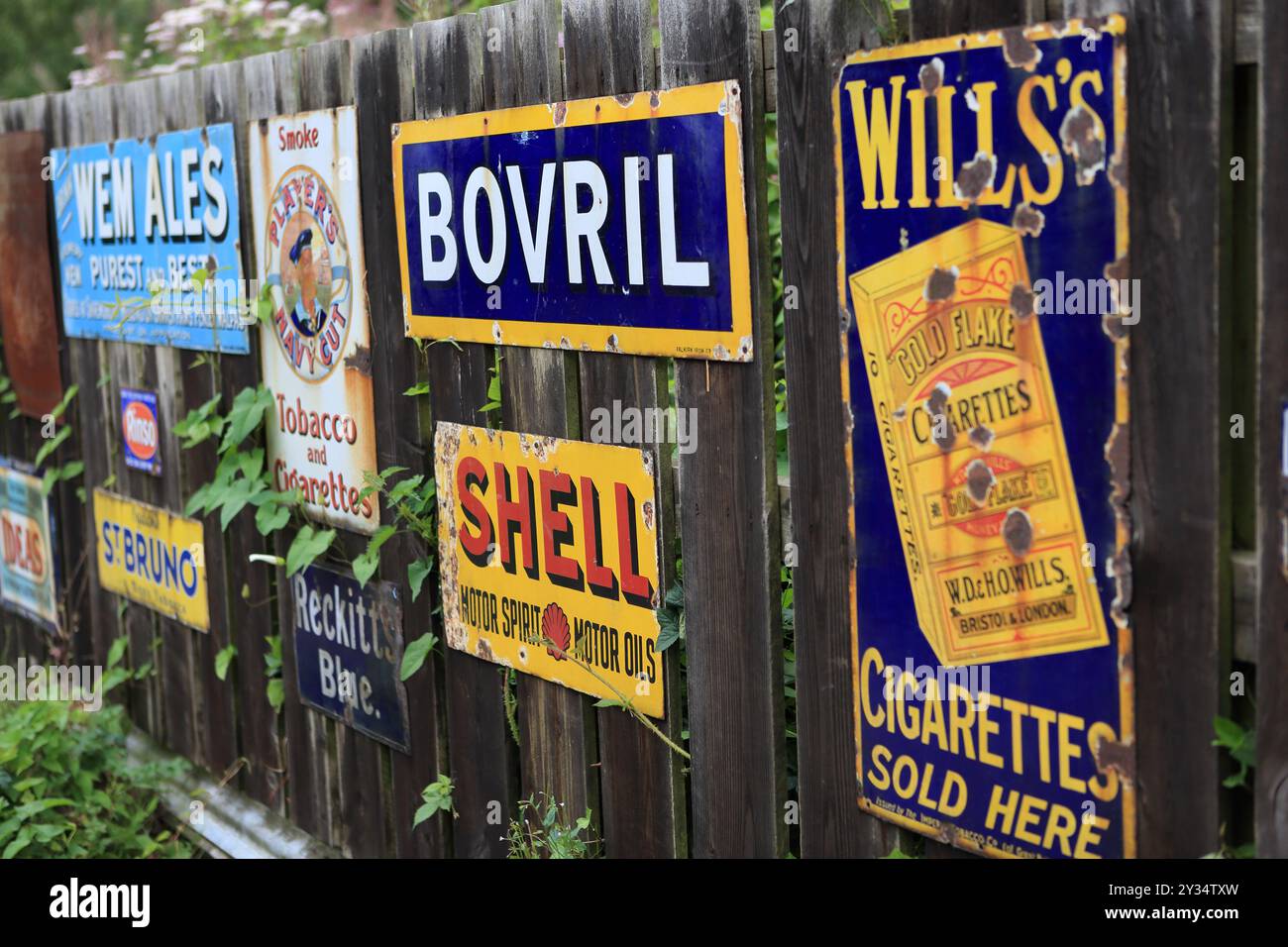 Werbung für Vintage-Werbung Stockfoto