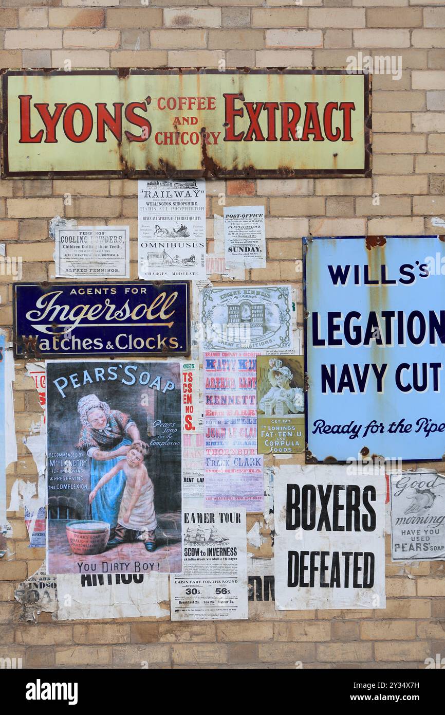 Werbung für Vintage-Werbung Stockfoto