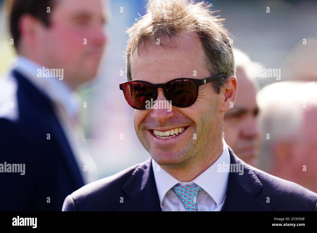 Alex Merriam am am ersten Tag des Betfred St Leger Festivals auf der Doncaster Racecourse. Bilddatum: Donnerstag, 12. September 2024. Stockfoto