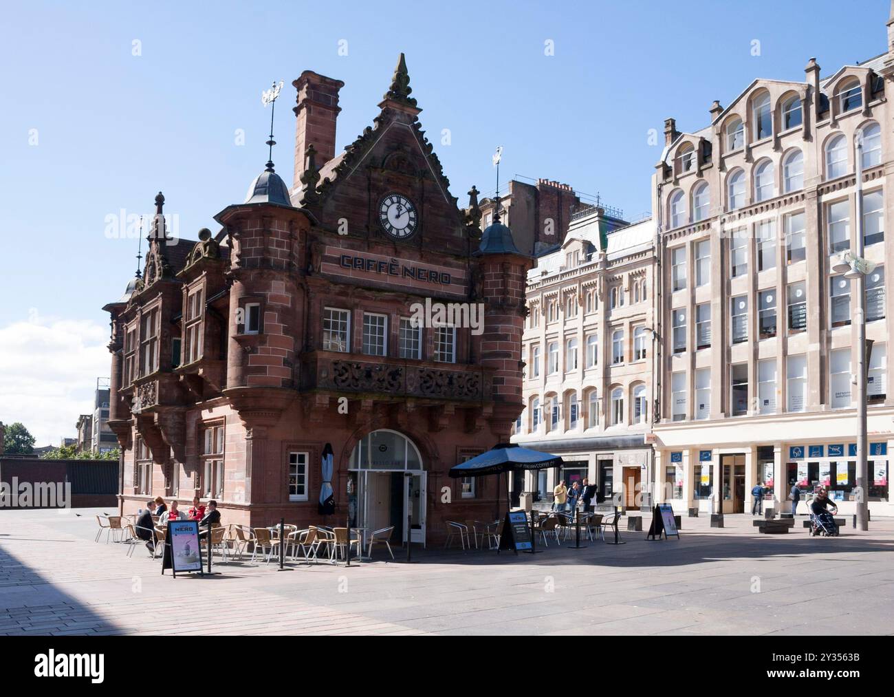 Glasgow, ehemals St Enochs U-Bahn-Station. Historisches Gebäude im Stadtzentrum von Glasgow. Stockfoto