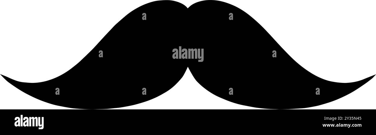 Hipster Schnurrbart in Schwarz, Vektor-Illustration Stock Vektor