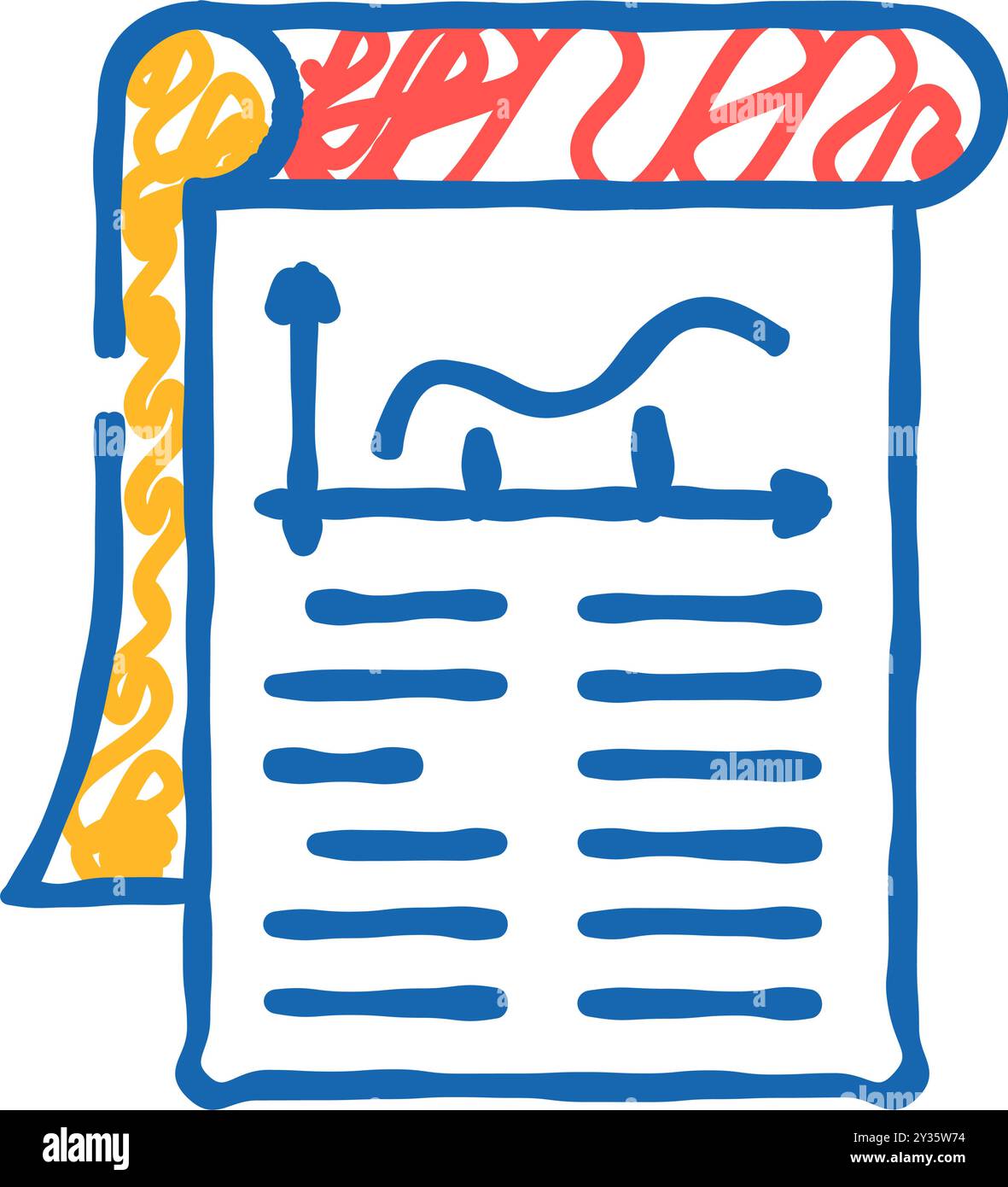 Erklärung der Geschäftsethik Icon-Kritzelillustration Stock Vektor