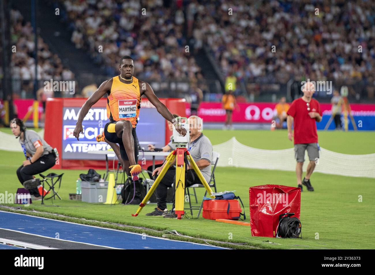 Lazaro Martinez (Kuba) während der Triple-Jump-Männer bei der Golden Gala Pietro Mennea Diamond League Athletics 2024, Rom, Italien Stockfoto