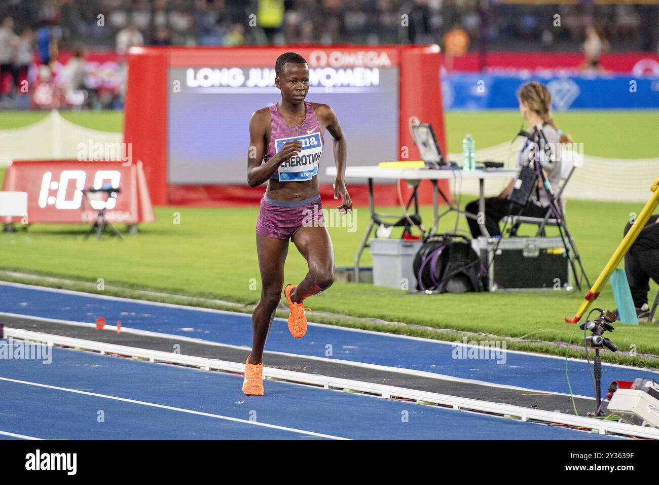 Faith Cherotich (Kenia) während des 3000 m langen Turnierrennens der Frauen, Golden Gala Pietro Mennea Diamond League Athletics 2024, Rom, Italien Stockfoto