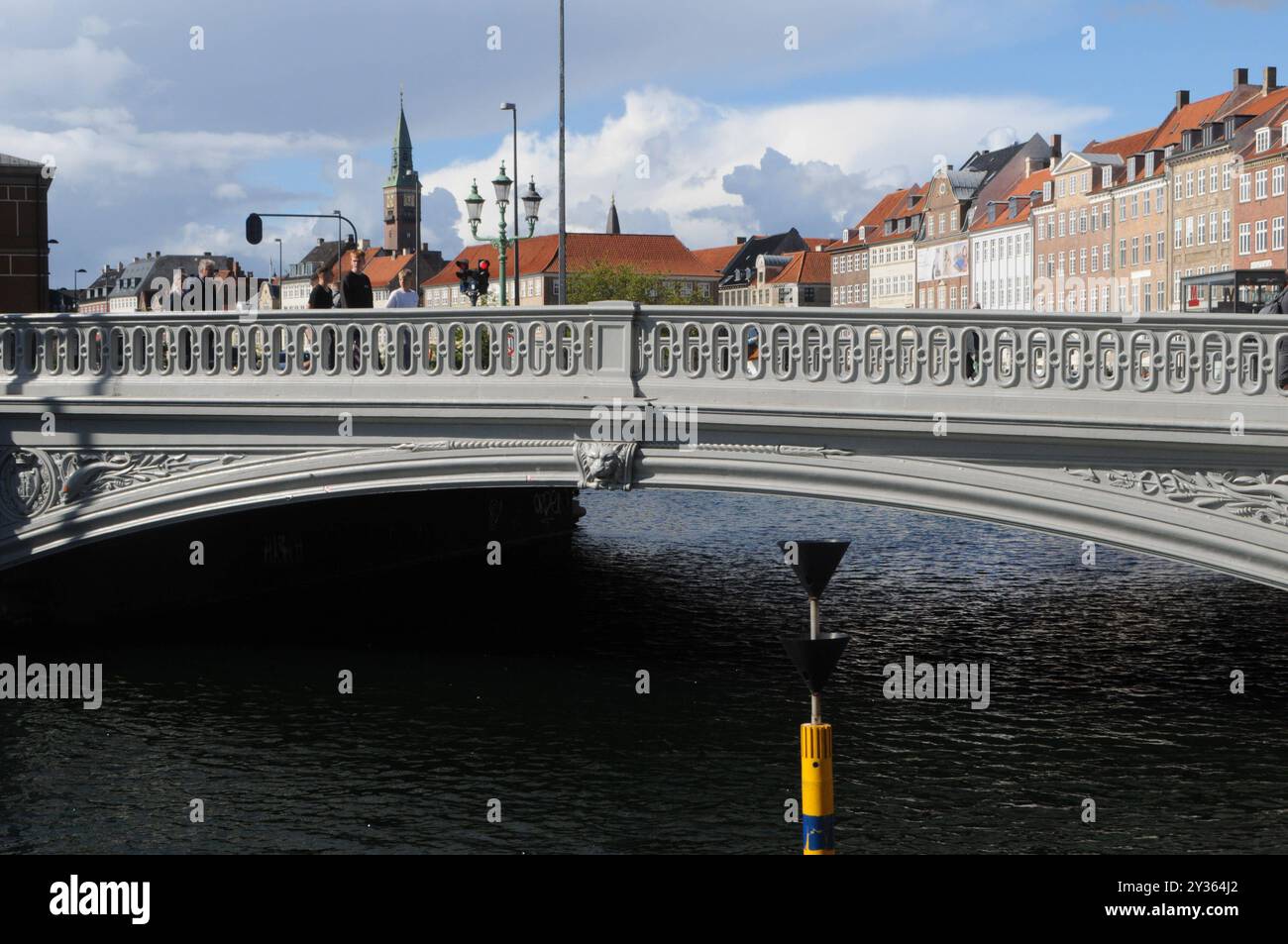 Kopenhagen/Dänemark/12. September 2024/Rundgang über die Hojbro-Brücke, die den Frederikshoms kanal oder Kanal in der Hauptstadt Danih überquert. Foto. Bilder von Francis Joseph Dean/Dean sind nicht für kommerzielle Zwecke bestimmt Stockfoto