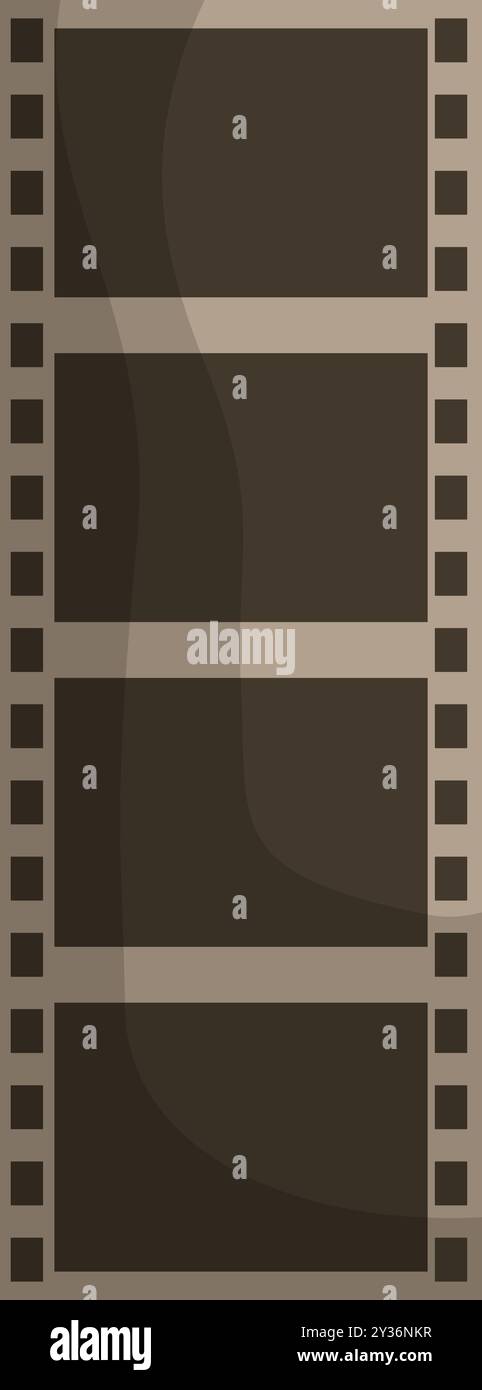 Leerer Filmstreifen, der Momente in der Zeit bewahrt, ein nostalgisches Symbol für Kino und Fotografie Stock Vektor