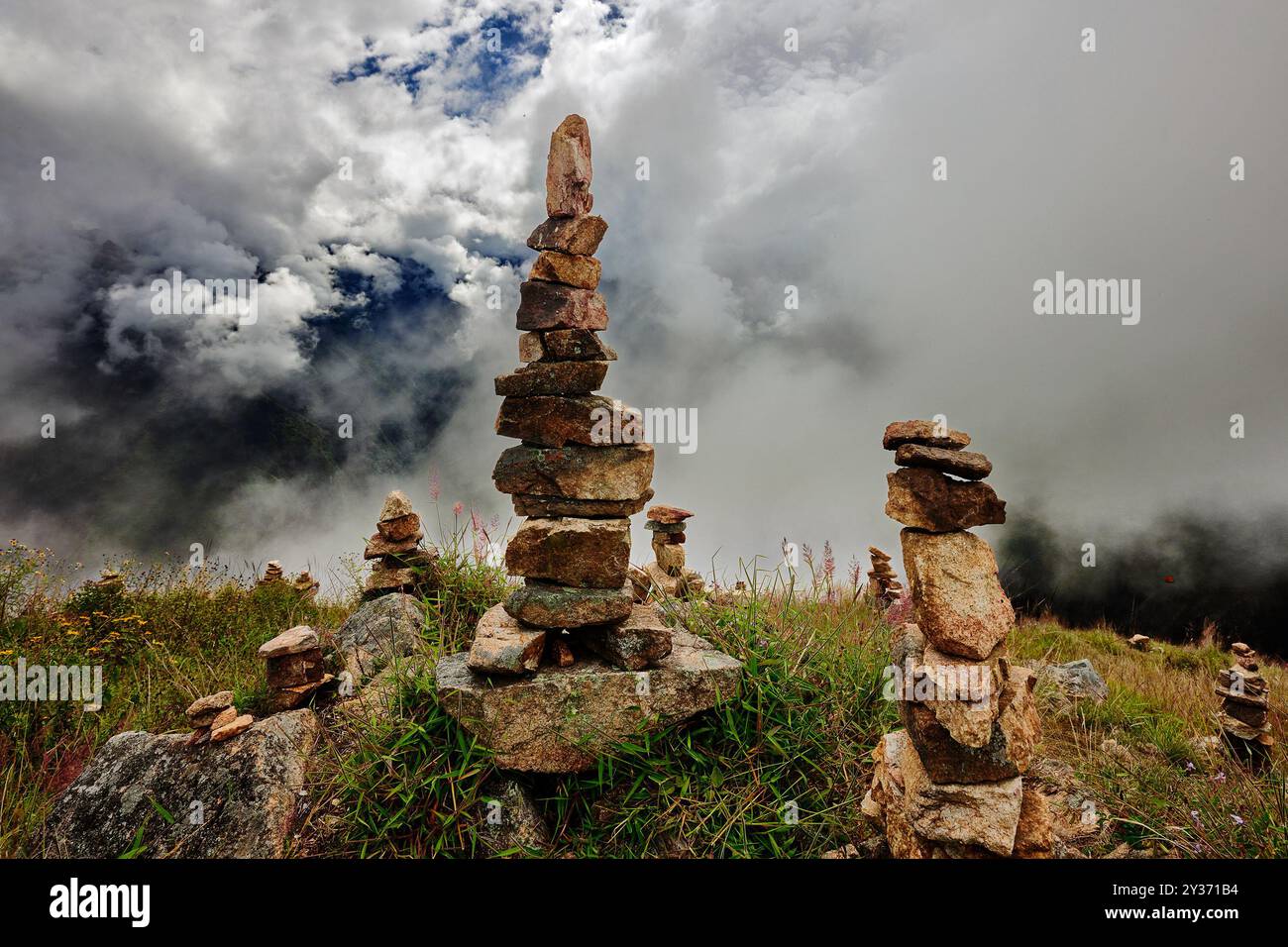 Choquequirao ist eine archäologische Stätte in den Anden Perus, nahe der heutigen Stadt Cachora. Wird oft als „Schwesterstadt“ bezeichnet Stockfoto