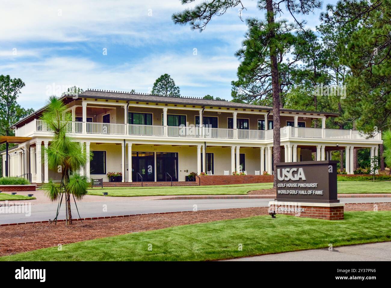 Die USGA World Golf Hall of Fame auf dem Pinehurst Golf Course in Pinehurst North Carolina. Stockfoto